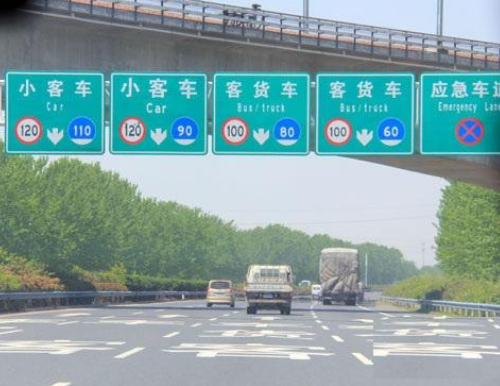 高速公路限速标志