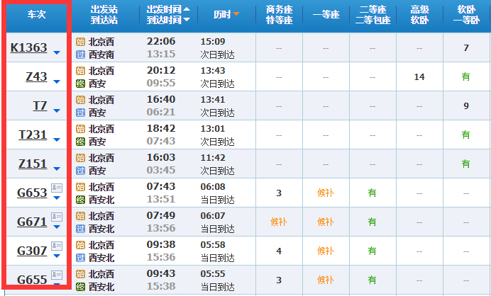 北京到西安坐火车要多久