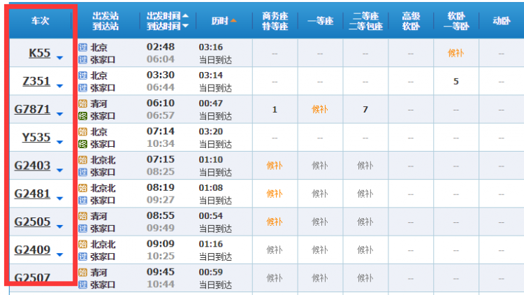 北京到张家口坐火车要多久