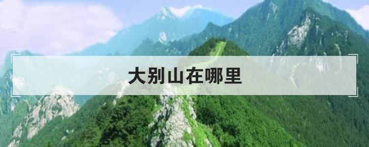 大别山在哪里