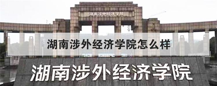 湖南涉外经济学院怎么样