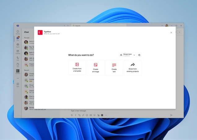 微软 Teams 引入 Typeface AI 工具，加速企业创建品牌营销内容