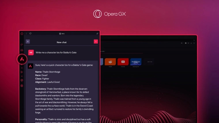 Opera GX 浏览器已集成 Aria 聊天机器人，基于 GPT 技术